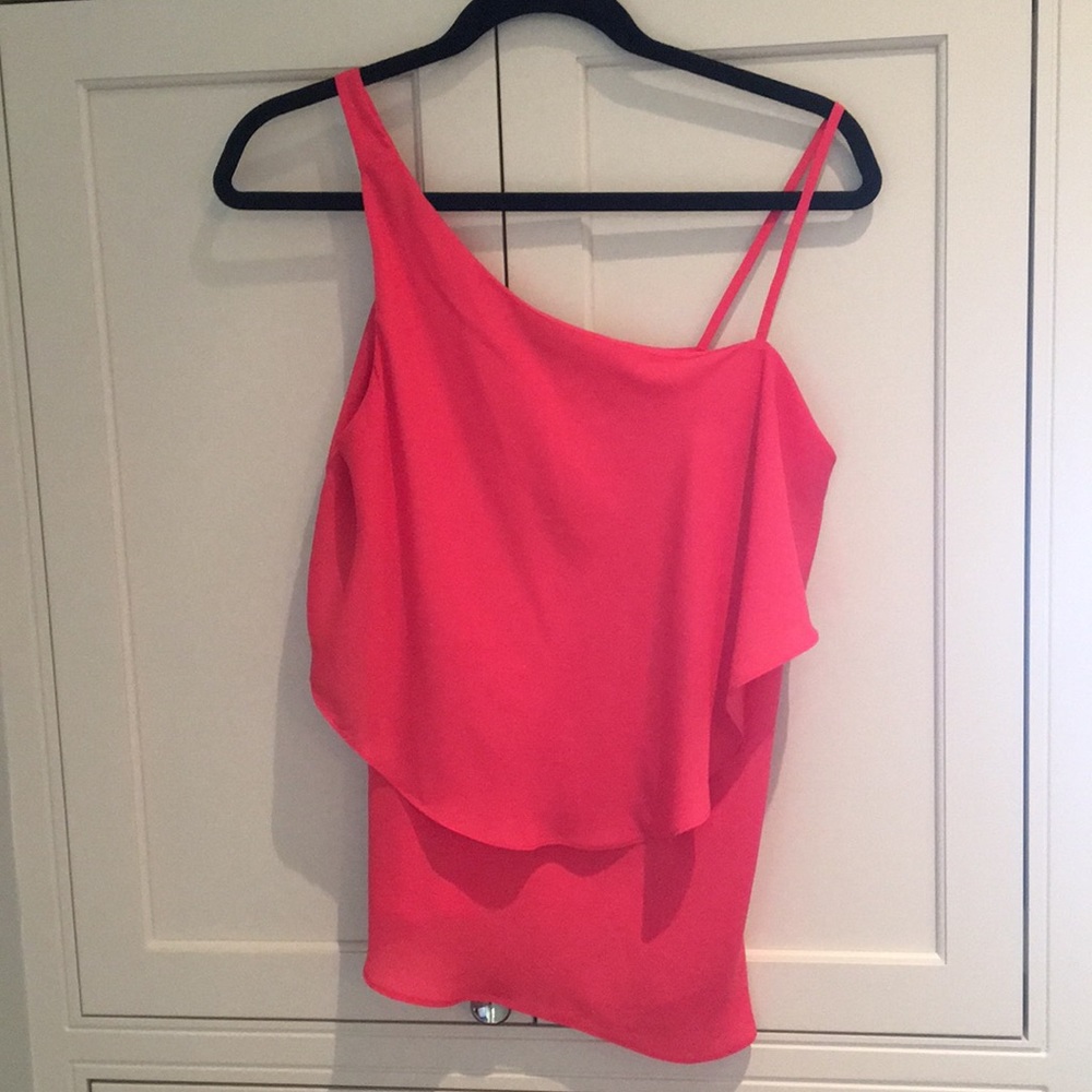 Asymmetrical tank dark pink/red